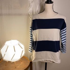 J. Crew Oversized Multi Striped Top‎ Size Medium